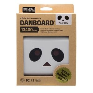RARE Cheero Power Plus Carton Man 13400mAh PD18W Power Bank-Panda White
